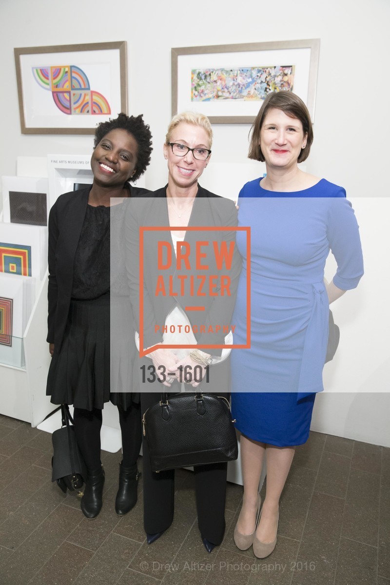 Andriana Campbell, Marianne Boesky, Allison Scribner, Dinner with Frank Stella at the de Young, de Young Museum. 2525 Van Ness St, November 16th, 2016, Photo #133-1601 Andriana Campbell, Marianne Boesky, Allison Scribner, Photo #133-1601
