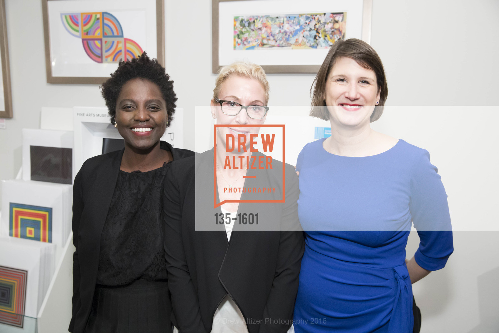 Andriana Campbell, Marianne Boesky, Allison Scribner, Dinner with Frank Stella at the de Young, de Young Museum. 2525 Van Ness St, November 16th, 2016, Photo #135-1601 Andriana Campbell, Marianne Boesky, Allison Scribner, Photo #135-1601
