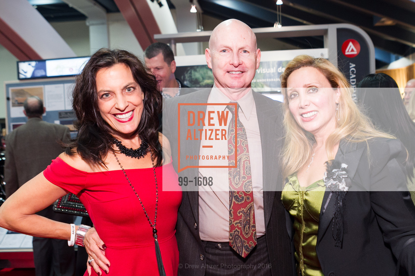 Susan Siep, Tom Weber, Nooshin Mamdoohin, Academy of Art University SF Auto Show Reception, Moscone Center, South Hall. 747 Howard St, November 18th, 2016, Photo #99-1608 Susan Siep, Tom Weber, Nooshin Mamdoohin, Photo #99-1608