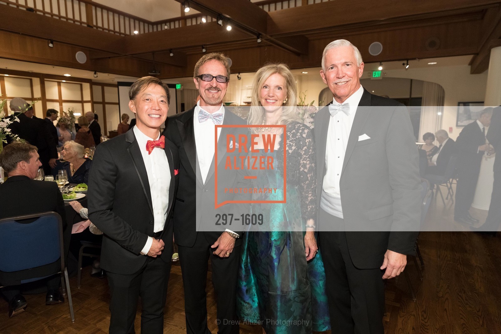 Anthony Chiu, AJ Shepard, Andrea Schultz, Michael Woods, Maria Pitcairn's Birthday Celebration Around the World in 80 Years, St francis Yacht Club. 99 Yacht Rd, Photo #297-1609 Anthony Chiu, AJ Shepard, Andrea Schultz, Michael Woods, Photo #297-1609