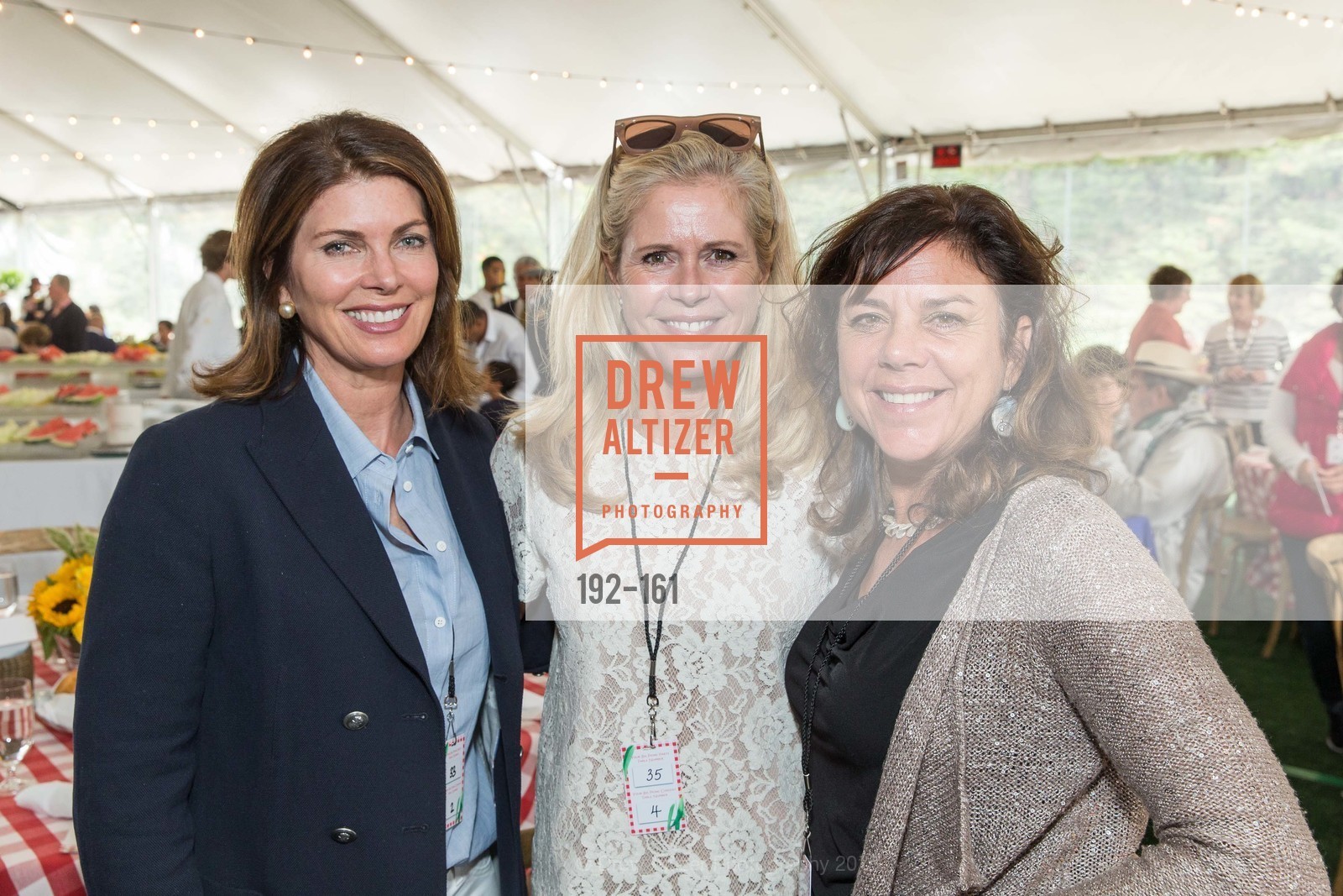 Karen Lott, Shawn Byers, Connie Ring, Gucci & Vogue Dinner, Stern Grove. 2750 19th Avenue, June 14th, 2015, Photo #192-161 Karen Lott, Shawn Byers, Connie Ring, Photo #192-161
