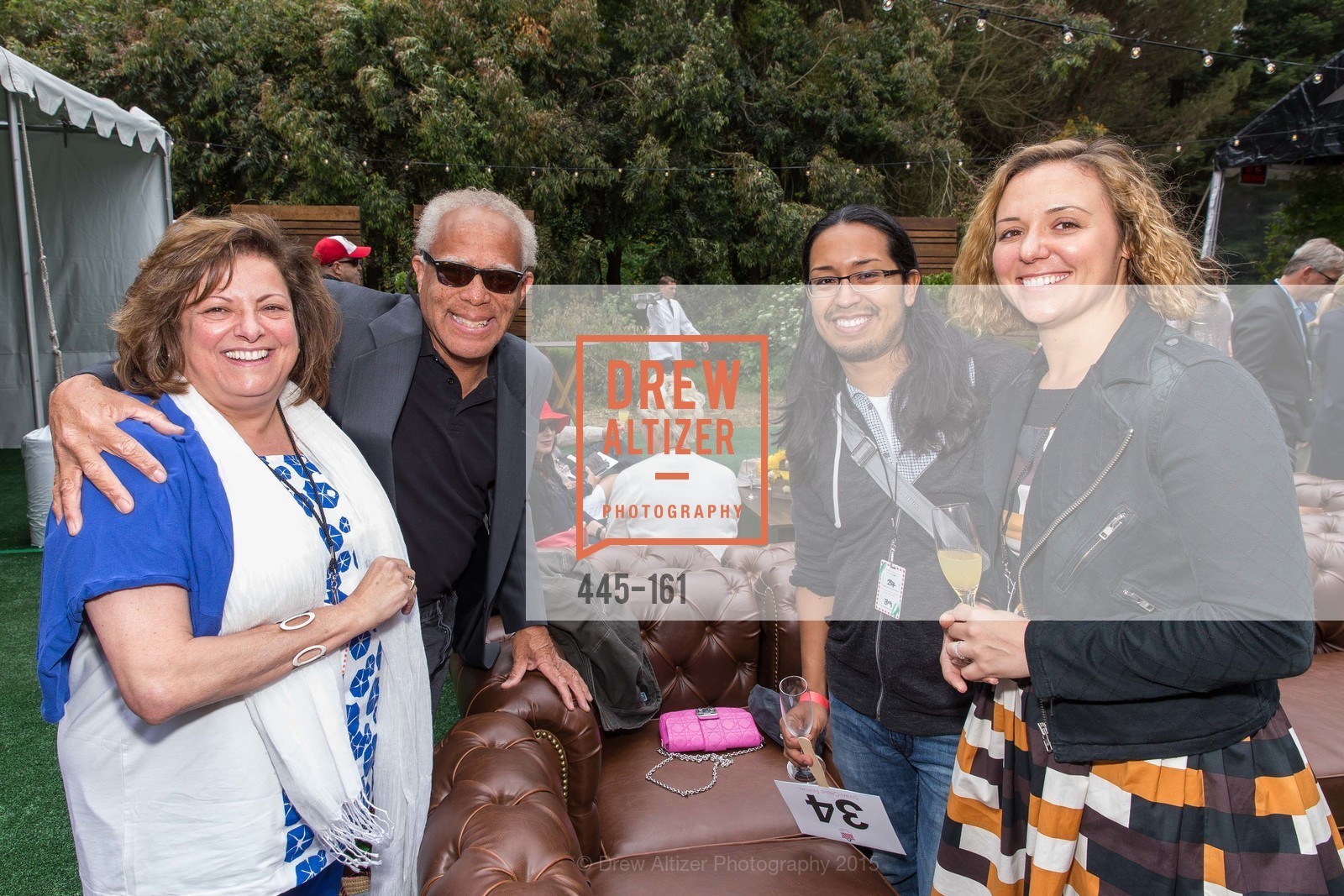 Laura Aldini, Sam Ferguson, Aldo King, Jacqueline Jirka, Gucci & Vogue Dinner, Stern Grove. 2750 19th Avenue, June 14th, 2015, Photo #445-161 Laura Aldini, Sam Ferguson, Aldo King, Jacqueline Jirka, Photo #445-161