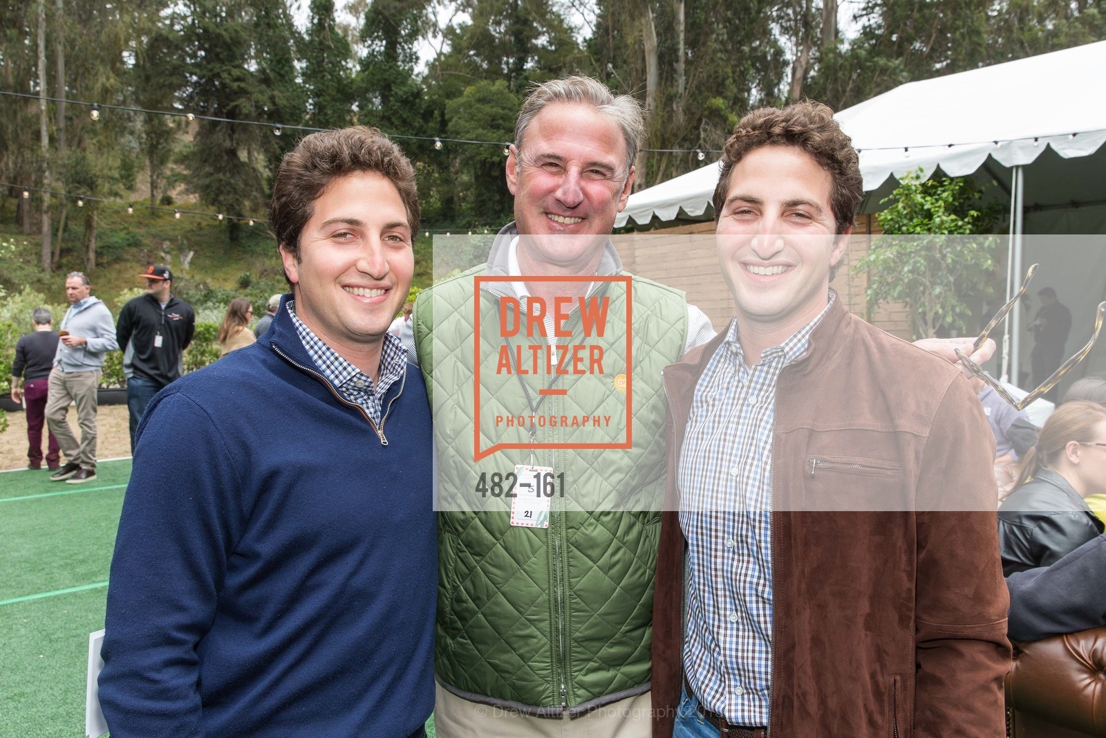 Matthew Goldman, Larry Colton, Jason Goldman, Gucci & Vogue Dinner, Stern Grove. 2750 19th Avenue, June 14th, 2015, Photo #482-161 Matthew Goldman, Larry Colton, Jason Goldman, Photo #482-161