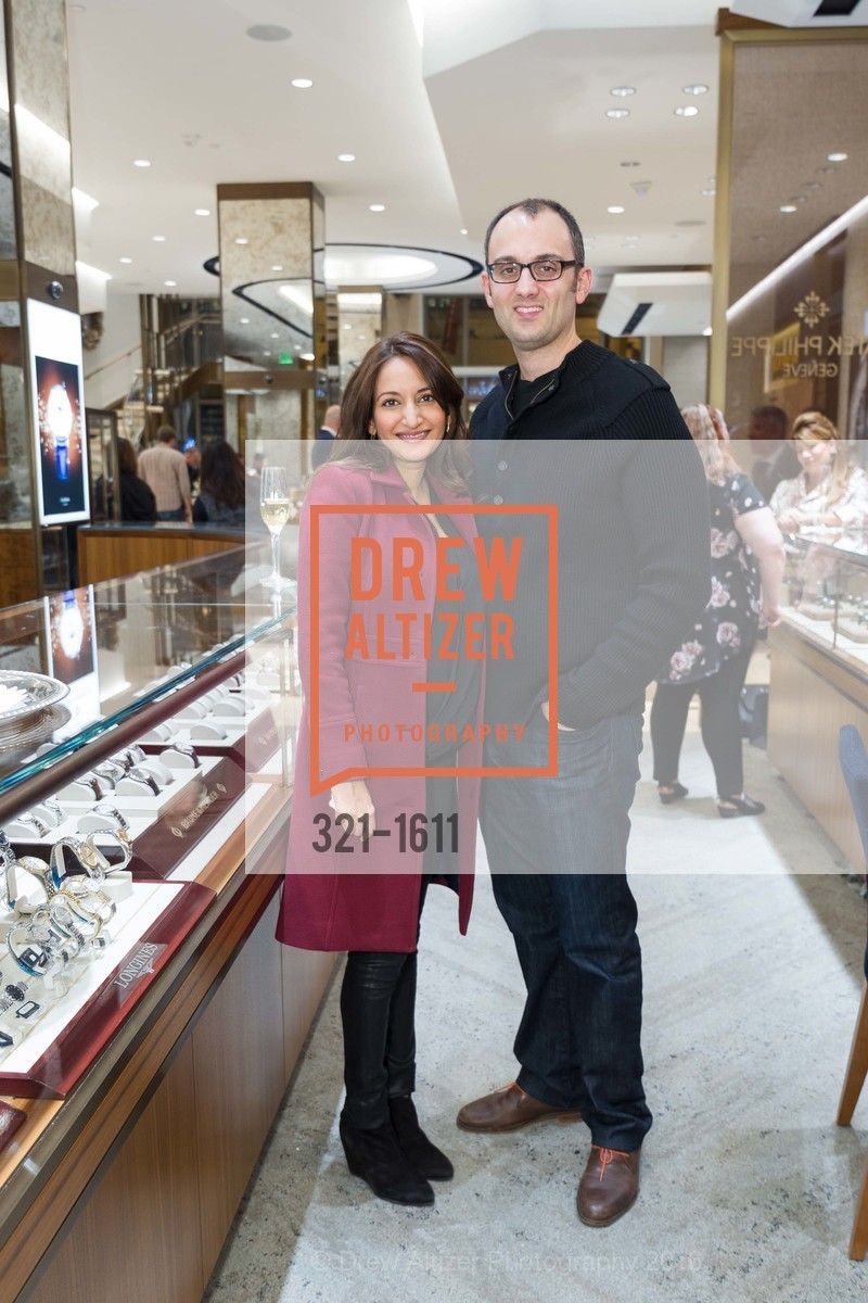 Tanvi Kafi, Reza Kafi, Patek Philippe Dinner by Shreve & Company, Patek Phillipe. 150 Post Street, San Francisco, CA 94108, November 29th, 2016, Photo #321-1611 Tanvi Kafi, Reza Kafi, Photo #321-1611