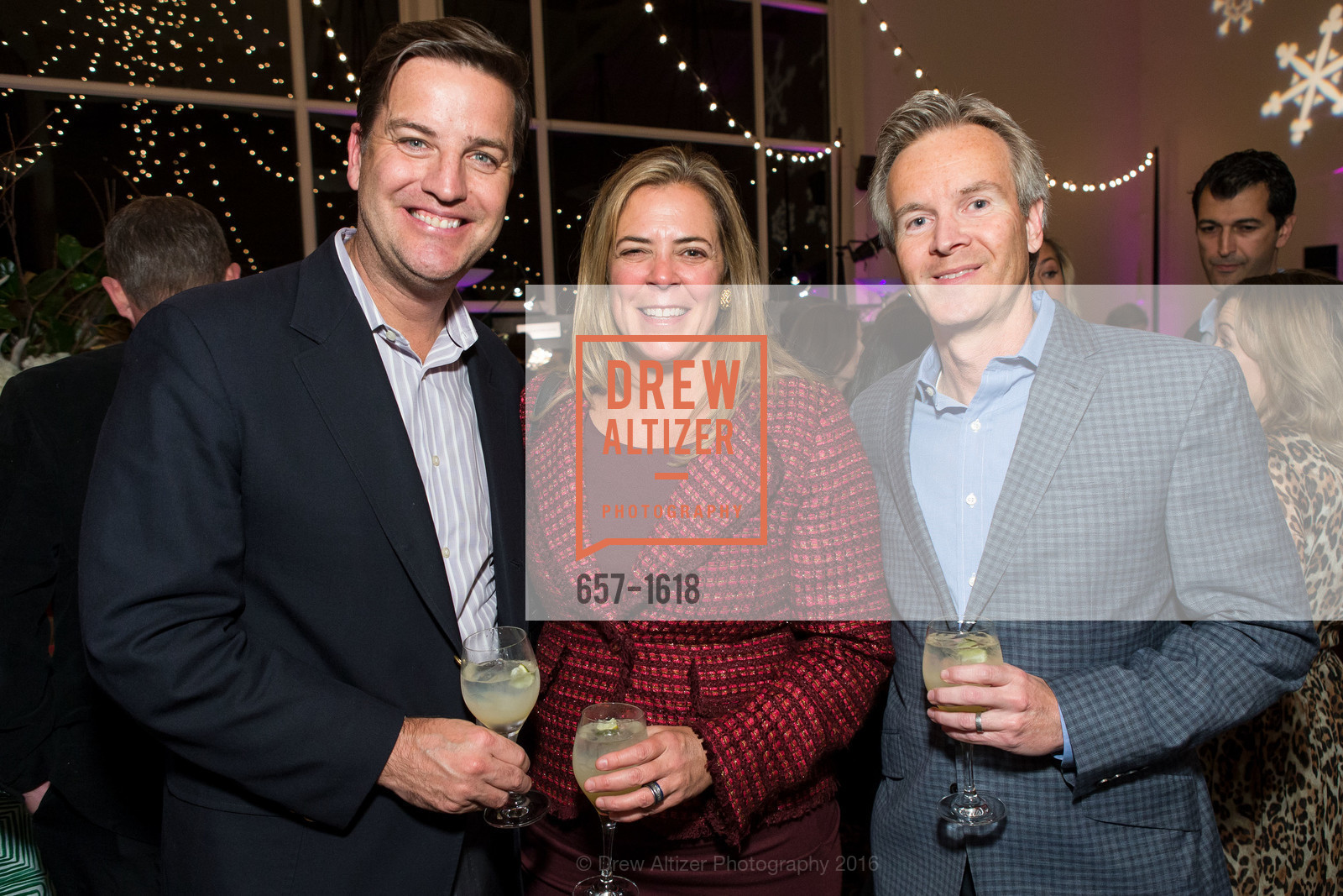 John Golob, Helene de Baubigny, Tim Monahan, Jingle & Mingle 2016, Golden Gate Club. 135 Fisher Loop, San Francisco, CA 94129, December 1st, 2016, Photo #657-1618 John Golob, Helene de Baubigny, Tim Monahan, Photo #657-1618