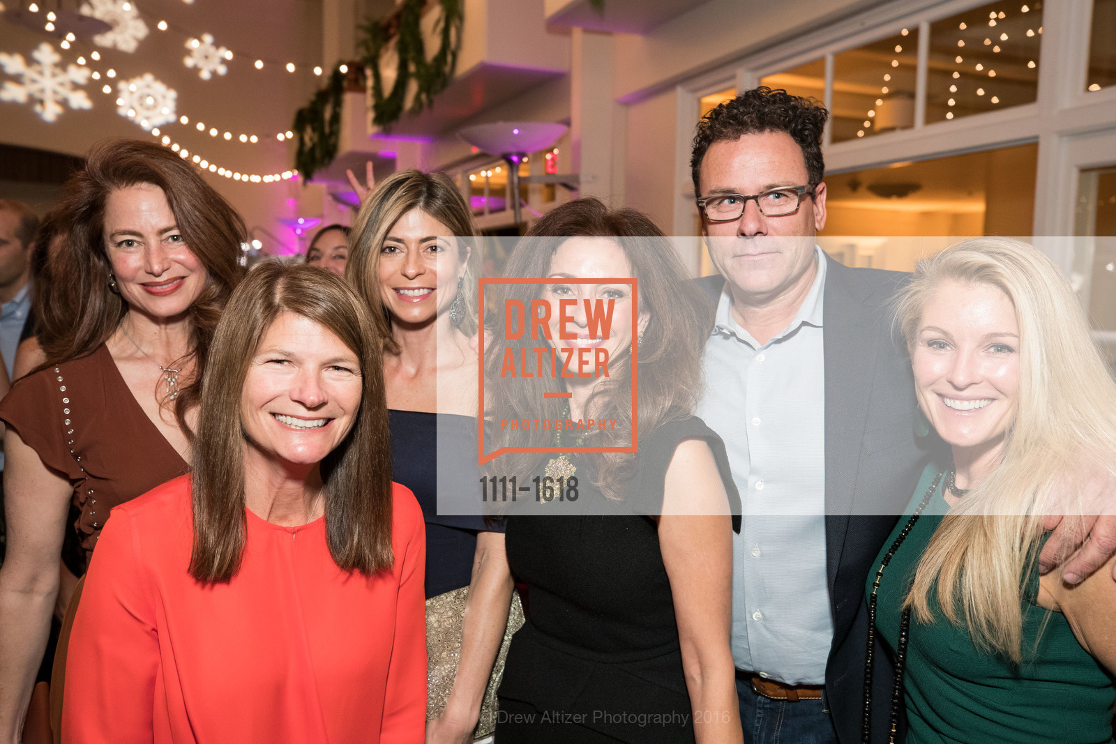 Sheila Nahi, Martha Ehmann Conte, Alexandra Wells, Maryam Muduroglu, Frank Tarantino, Elisa Mielke, Jingle & Mingle 2016, Golden Gate Club. 135 Fisher Loop, San Francisco, CA 94129, December 1st, 2016, Photo #1111-1618 Sheila Nahi, Martha Ehmann Conte, Alexandra Wells, Maryam Muduroglu, Frank Tarantino, Elisa Mielke, Photo #1111-1618