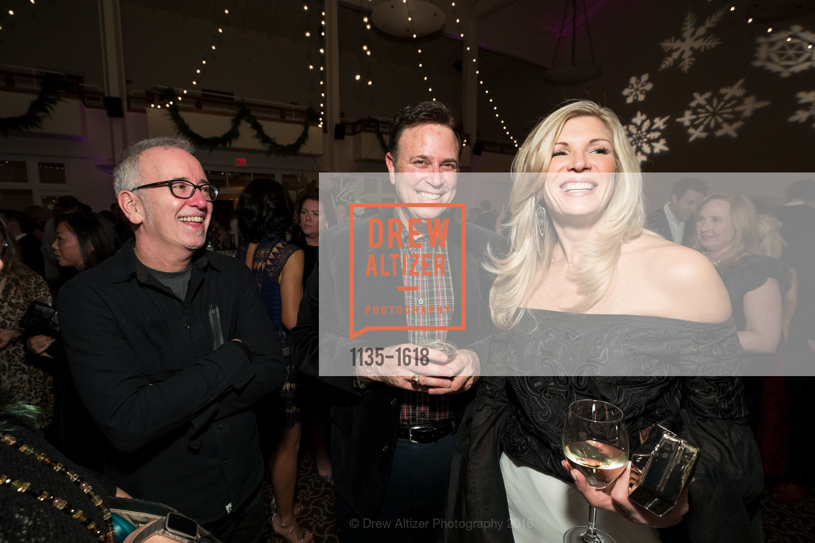 Robert Beamer, John Diquattro, Shonaree Michael, Jingle & Mingle 2016, Golden Gate Club. 135 Fisher Loop, San Francisco, CA 94129, December 1st, 2016, Photo #1135-1618 Robert Beamer, John Diquattro, Shonaree Michael, Photo #1135-1618