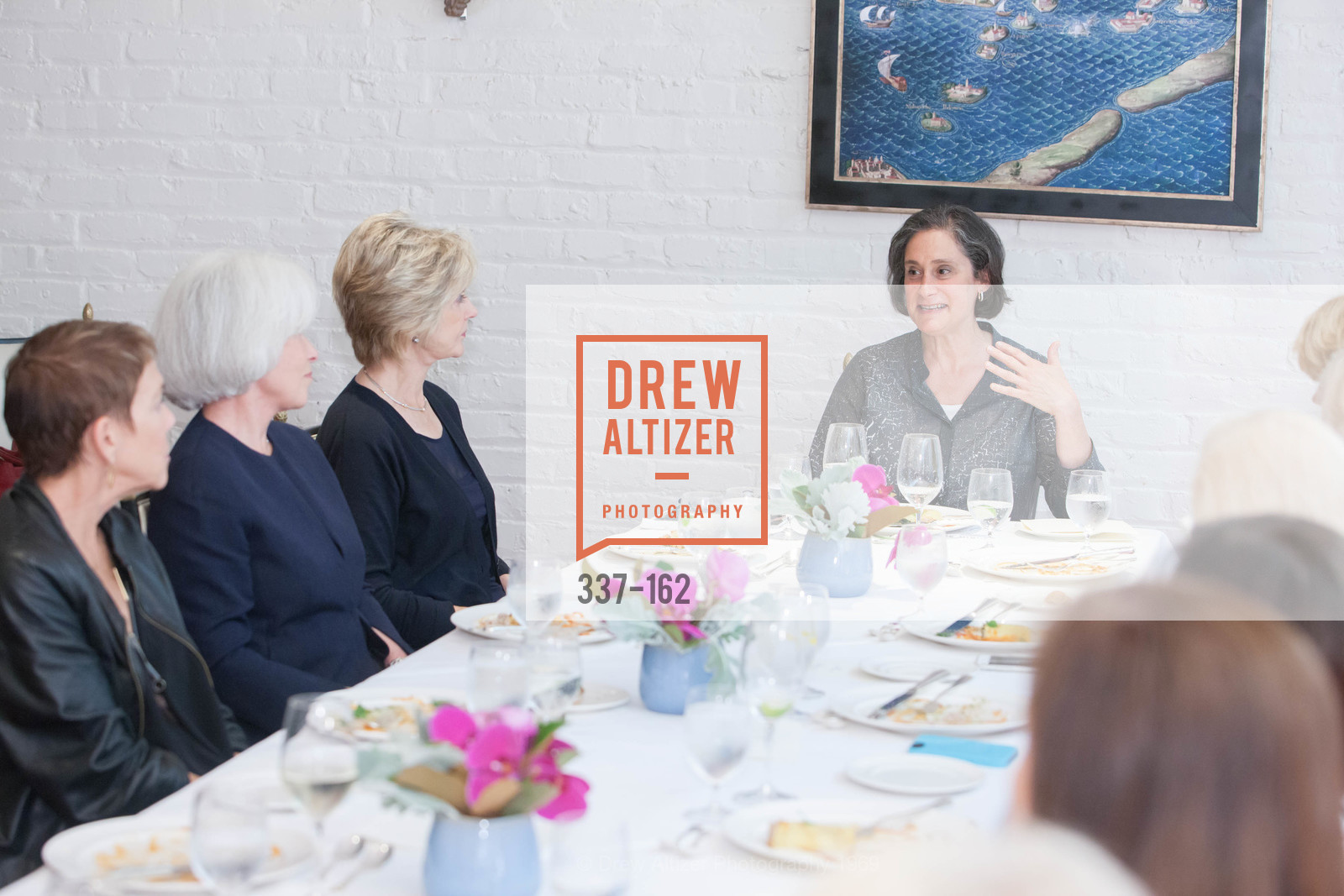 Susan Sterling, National Museum of Women in the Arts Luncheon Hosted by Lorna Meyer Calas, Villa Taverna. 27 Hotaling Place, June 14th, 2015,Drew Altizer, Drew Altizer Photography, full-service agency, private events, San Francisco photographer, photographer california