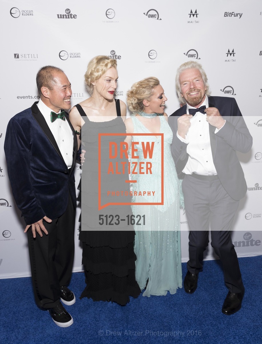 Bill Tai, Jessica Stam, Susi Mai, Richard Branson, The Ocean Gala, The Palace Hotel. 2 New Montgomery St, December 3rd, 2016, Photo #5123-1621 Bill Tai, Jessica Stam, Susi Mai, Richard Branson, Photo #5123-1621