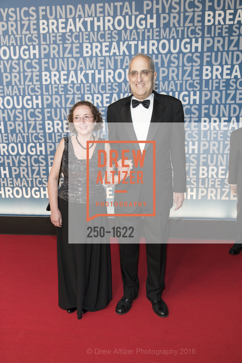 Chiara Nappi, Edward Witten, 5th Annual Breakthrough Prize Red Carpet Arrivals, NASA Ames Research Center. Moffett Federal Airfield, Hangar One, December 4th, 2016, Photo #250-1622 Chiara Nappi, Edward Witten, Photo #250-1622