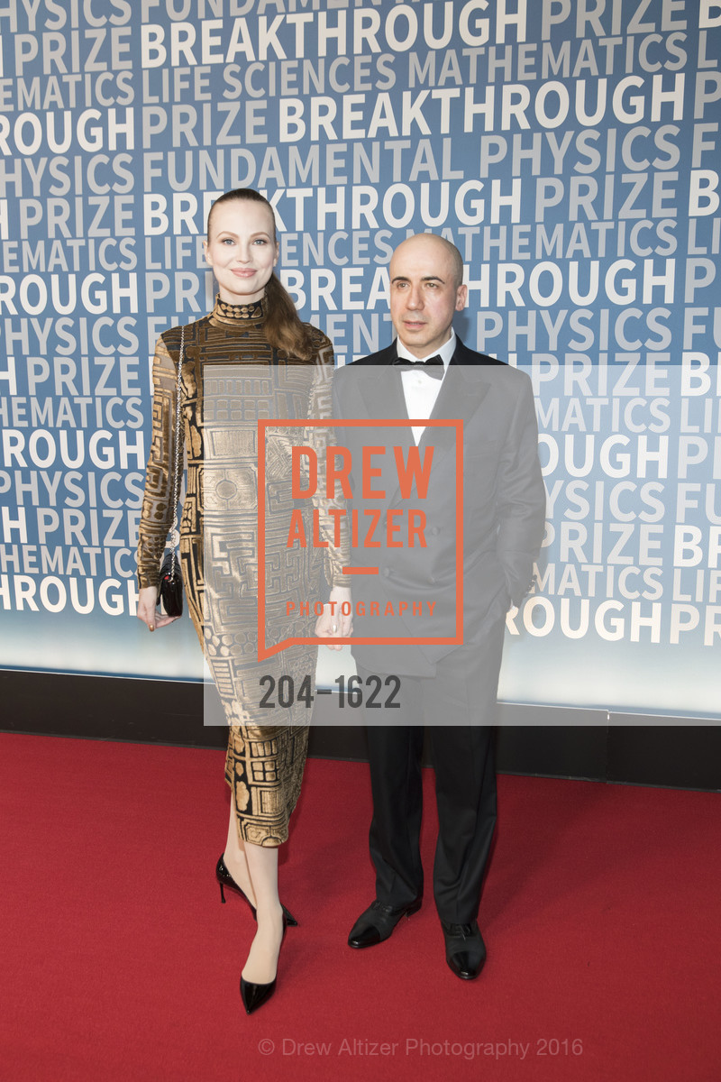 Julia Milner, Yuri Milner, 5th Annual Breakthrough Prize Red Carpet Arrivals, NASA Ames Research Center. Moffett Federal Airfield, Hangar One, December 4th, 2016, Photo #204-1622 Julia Milner, Yuri Milner, Photo #204-1622