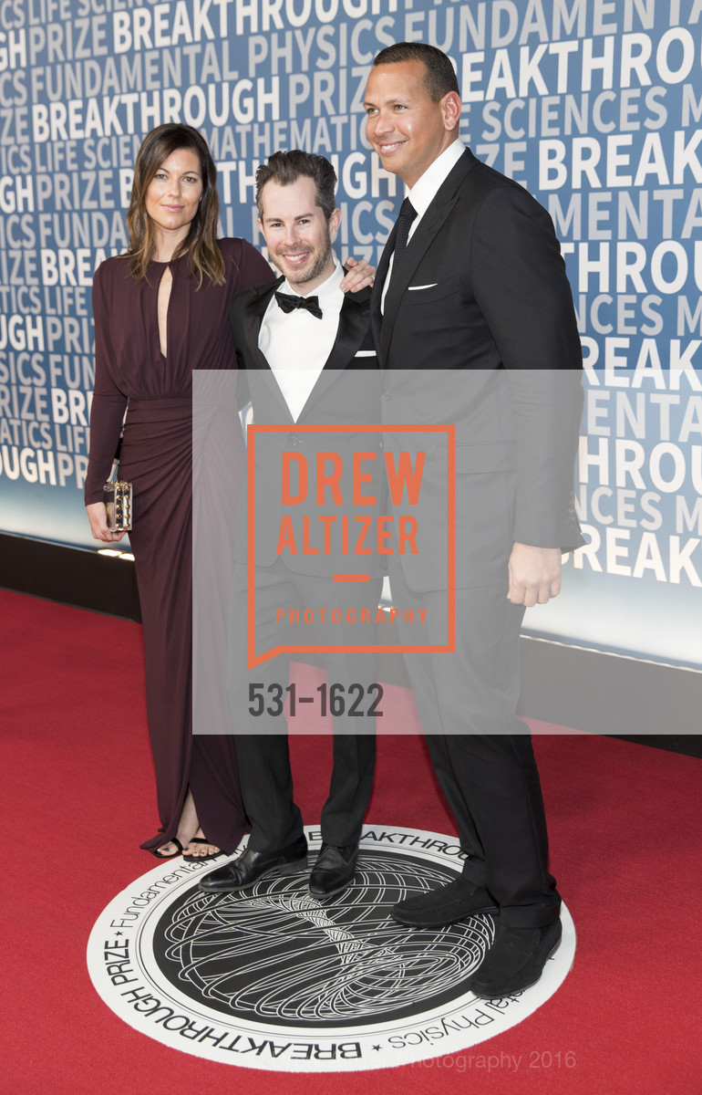 Tristan Prettyman, Bill Maris, Alex Rodriguez, 5th Annual Breakthrough Prize Red Carpet Arrivals, NASA Ames Research Center. Moffett Federal Airfield, Hangar One, December 4th, 2016, Photo #531-1622 Tristan Prettyman, Bill Maris, Alex Rodriguez, Photo #531-1622