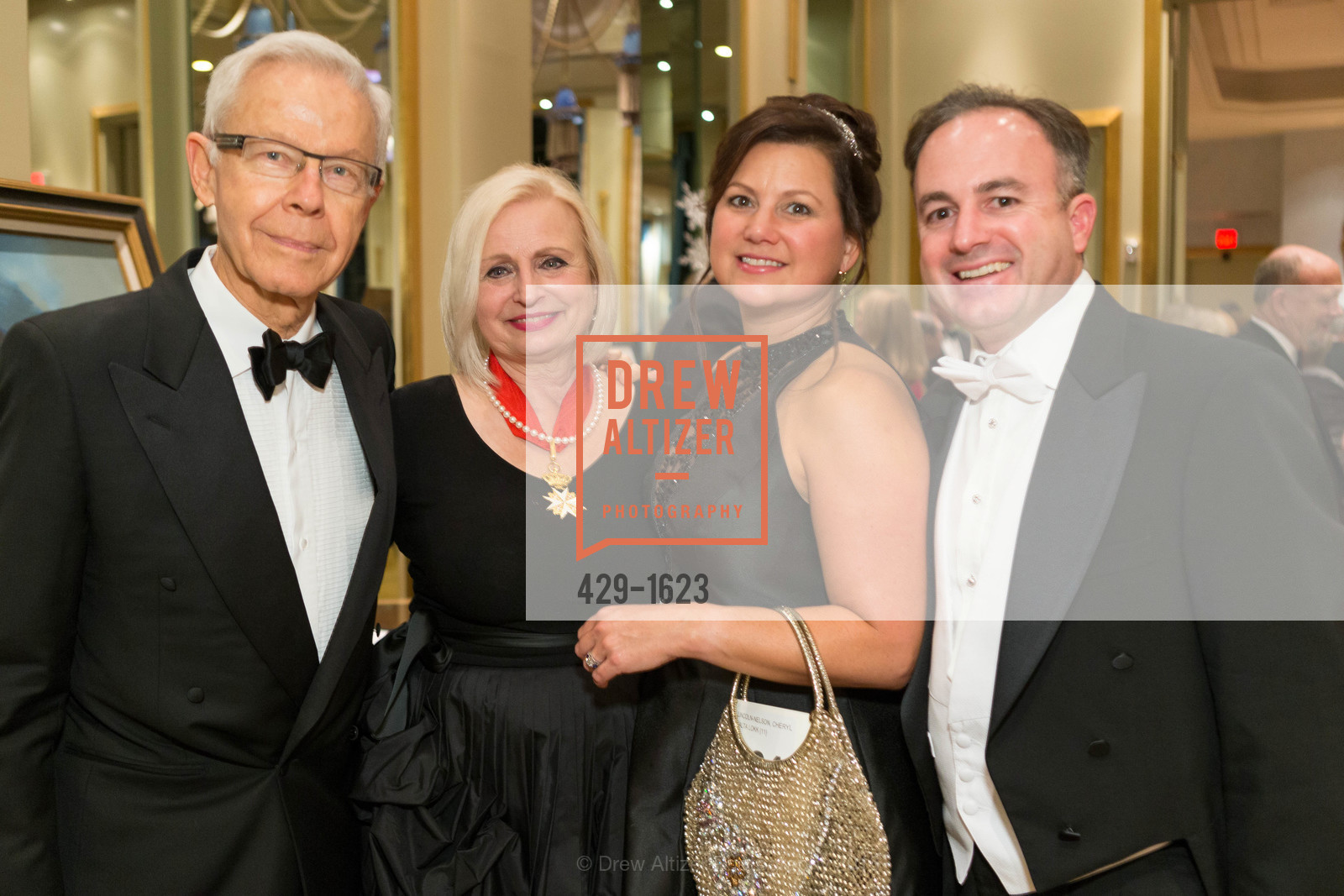 Wolfgang Hausen, Cheryl Lincoln Nelson, Ryan Nelson, Sovereign Order Of St John of Jerusalem Knights Hospitaller White Cross Ball, Westin St. Francis. 335 Powell Street, December 3rd, 2016, Photo #429-1623 Wolfgang Hausen, Cheryl Lincoln Nelson, Ryan Nelson, Photo #429-1623