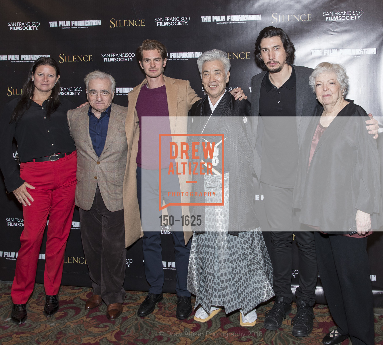 Emma Tillinger Koskoff, Martin Scorsese, Andrew Garfield, Issey Ogata, Adam Driver, Thelma Schoonmaker, SILENCE Screening & Conversation-Castro Theater, Castro Theater. 429 Castro Street, December 5th, 2016, Photo #150-1625 Emma Tillinger Koskoff, Martin Scorsese, Andrew Garfield, Issey Ogata, Adam Driver, Thelma Schoonmaker, Photo #150-1625