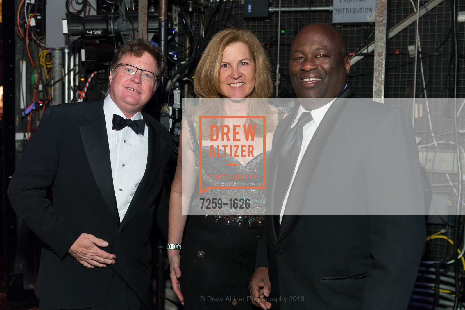 Chris Erdman, Jackie Erdman, Dennis Franklin, SF Opera's An Evening on the Stage honoring Franklin P. ("Pitch") Johnson, Jr., War Memorial Opera House. 301 Van Ness Avenue, San Francisco, CA 94102, December 5th, 2016, Photo #7259-1626 Chris Erdman, Jackie Erdman, Dennis Franklin, Photo #7259-1626