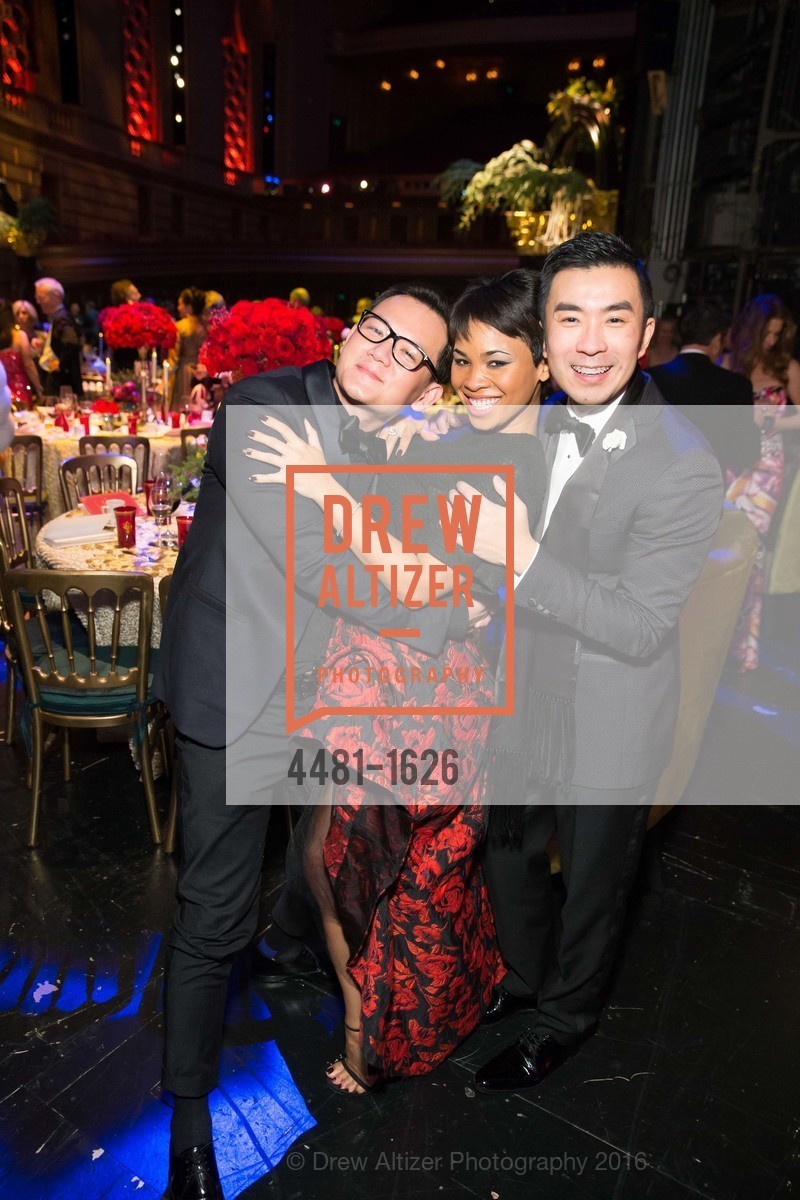 David Gan, Moanalani Jeffrey, Kai Tan, SF Opera's An Evening on the Stage honoring Franklin P. ("Pitch") Johnson, Jr., War Memorial Opera House. 301 Van Ness Avenue, San Francisco, CA 94102, December 5th, 2016, Photo #4481-1626 David Gan, Moanalani Jeffrey, Kai Tan, Photo #4481-1626