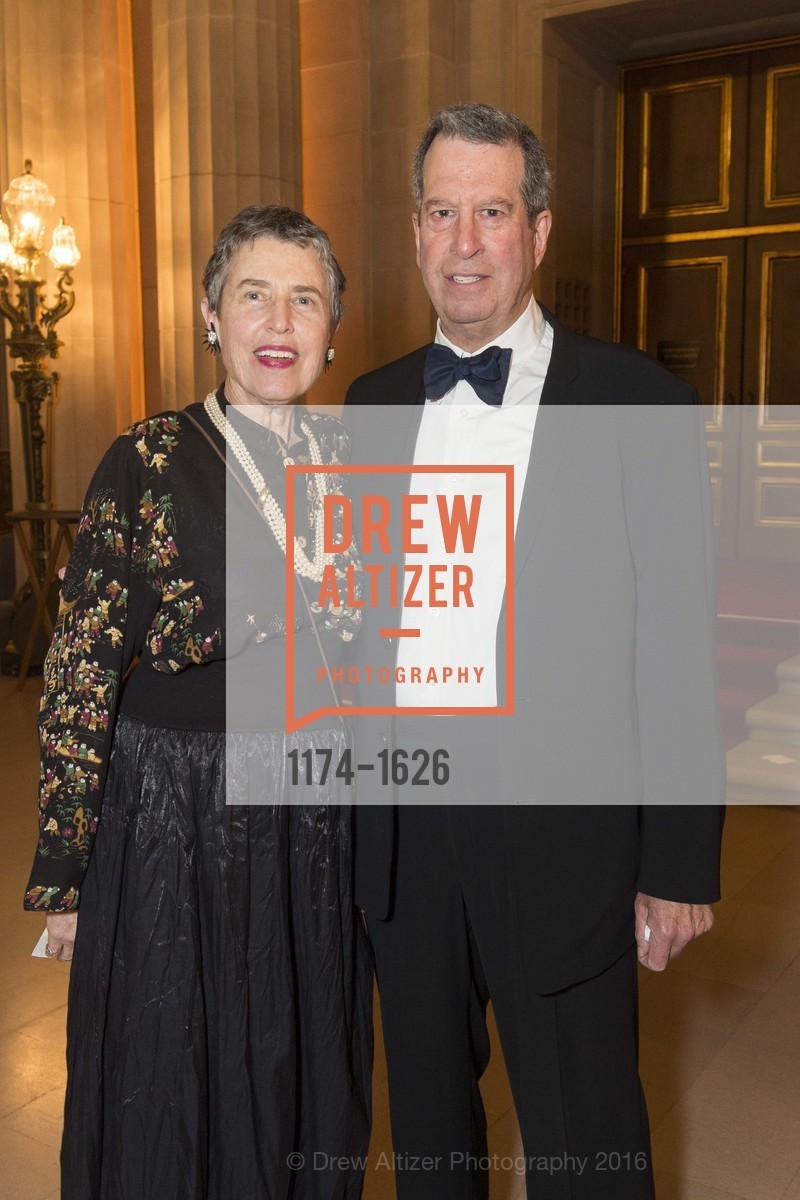 Alice Russell-Shapiro, Bill Russell-Shapiro, SF Opera's An Evening on the Stage honoring Franklin P. ("Pitch") Johnson, Jr., War Memorial Opera House. 301 Van Ness Avenue, San Francisco, CA 94102, December 5th, 2016, Photo #1174-1626 Alice Russell-Shapiro, Bill Russell-Shapiro, Photo #1174-1626