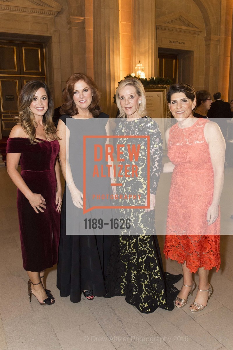 Shannon Blunden, Theresa Spirz, Barbara Brown, Debbie Ershler, SF Opera's An Evening on the Stage honoring Franklin P. ("Pitch") Johnson, Jr., War Memorial Opera House. 301 Van Ness Avenue, San Francisco, CA 94102, December 5th, 2016, Photo #1189-1626 Shannon Blunden, Theresa Spirz, Barbara Brown, Debbie Ershler, Photo #1189-1626