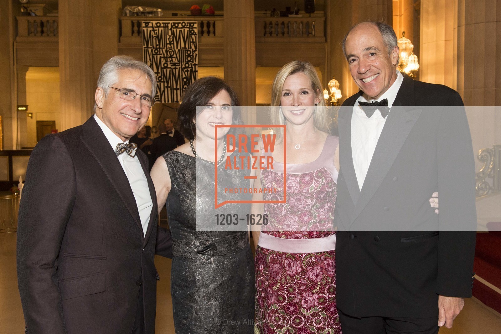Ron Borelli, Beverley Siri-Borelli, Courtney Labe, Jim Labe, SF Opera's An Evening on the Stage honoring Franklin P. ("Pitch") Johnson, Jr., War Memorial Opera House. 301 Van Ness Avenue, San Francisco, CA 94102, December 5th, 2016, Photo #1203-1626 Ron Borelli, Beverley Siri-Borelli, Courtney Labe, Jim Labe, Photo #1203-1626