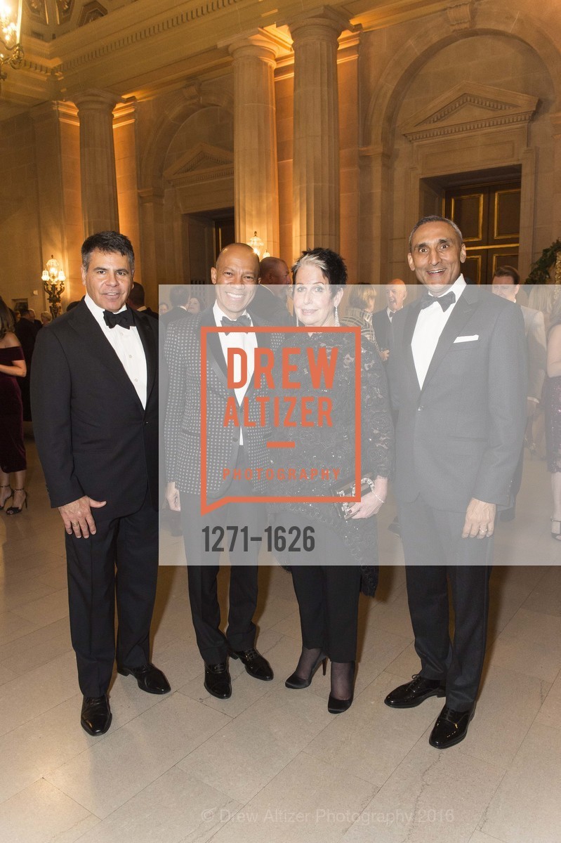 Gary Garabedian, Ken McNeely, Karen Kubin, Inder Dhillon, SF Opera's An Evening on the Stage honoring Franklin P. ("Pitch") Johnson, Jr., War Memorial Opera House. 301 Van Ness Avenue, San Francisco, CA 94102, December 5th, 2016, Photo #1271-1626 Gary Garabedian, Ken McNeely, Karen Kubin, Inder Dhillon, Photo #1271-1626