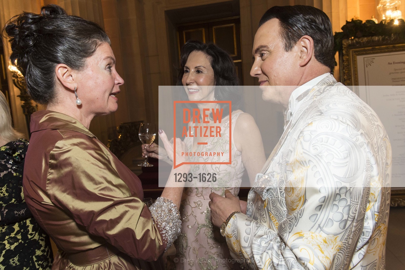 Elizabeth Birka-White, Carolyn Chandler, Joel Goodrich, SF Opera's An Evening on the Stage honoring Franklin P. ("Pitch") Johnson, Jr., War Memorial Opera House. 301 Van Ness Avenue, San Francisco, CA 94102, December 5th, 2016, Photo #1293-1626 Elizabeth Birka-White, Carolyn Chandler, Joel Goodrich, Photo #1293-1626