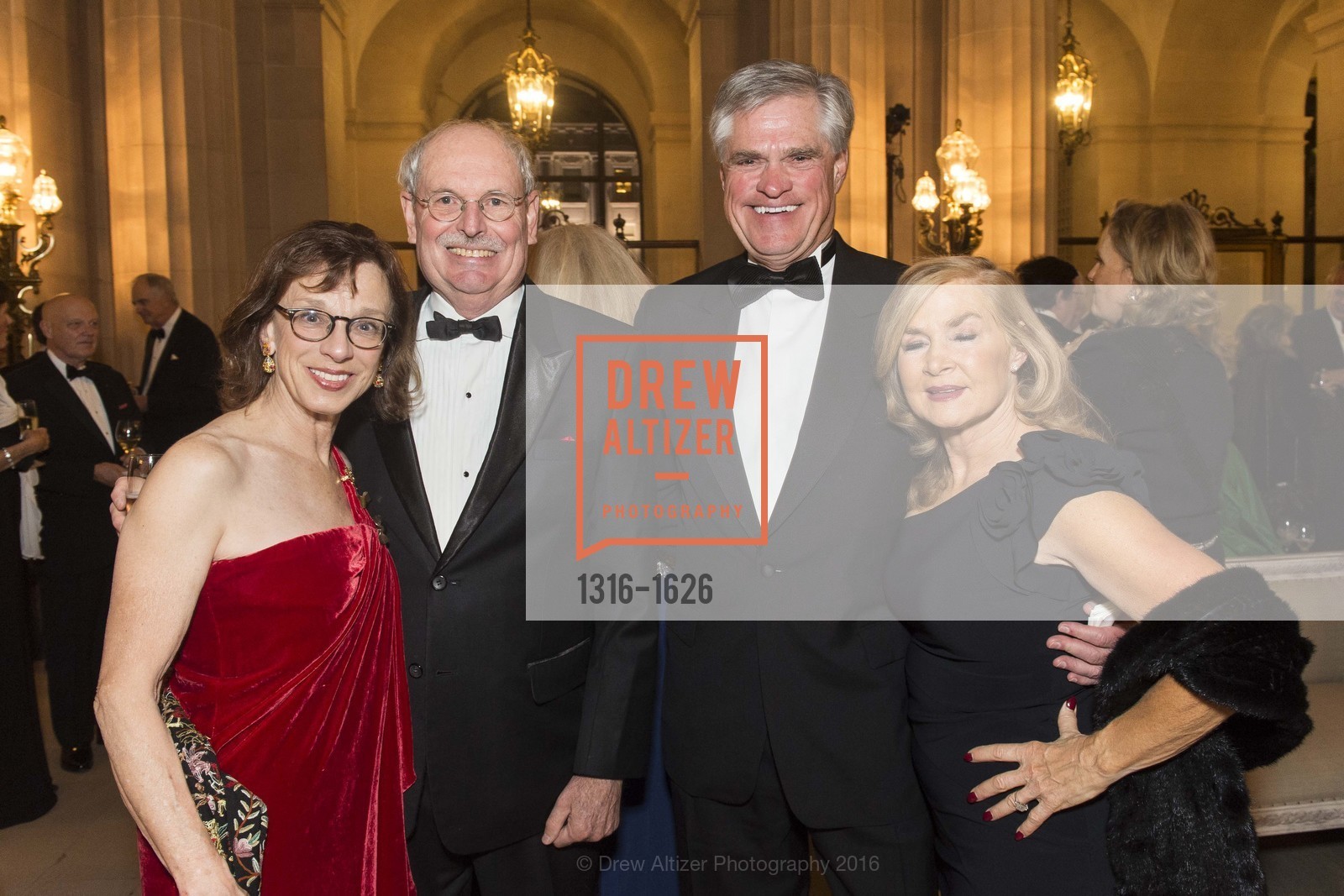 Diana Kissil, John Cullison, Brian Atwood, Lynn Edminster, SF Opera's An Evening on the Stage honoring Franklin P. ("Pitch") Johnson, Jr., War Memorial Opera House. 301 Van Ness Avenue, San Francisco, CA 94102, December 5th, 2016, Photo #1316-1626 Diana Kissil, John Cullison, Brian Atwood, Lynn Edminster, Photo #1316-1626