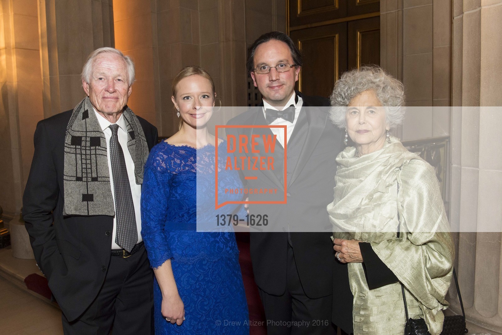 Bob Ellis, Kate Shilvock, Matthew Shilvock, Jane Bernstein, SF Opera's An Evening on the Stage honoring Franklin P. ("Pitch") Johnson, Jr., War Memorial Opera House. 301 Van Ness Avenue, San Francisco, CA 94102, December 5th, 2016, Photo #1379-1626 Bob Ellis, Kate Shilvock, Matthew Shilvock, Jane Bernstein, Photo #1379-1626