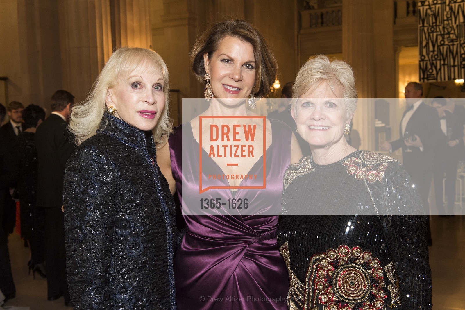 Judith Renard, Katie Jarman, Connie Lurie, SF Opera's An Evening on the Stage honoring Franklin P. ("Pitch") Johnson, Jr., War Memorial Opera House. 301 Van Ness Avenue, San Francisco, CA 94102, December 5th, 2016, Photo #1365-1626 Judith Renard, Katie Jarman, Connie Lurie, Photo #1365-1626