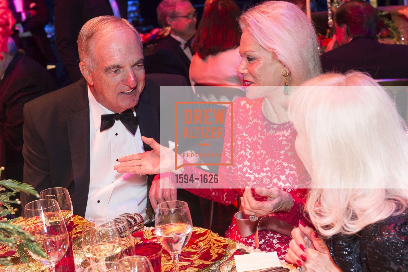 Mike Milstein, Sandra Farris, SF Opera's An Evening on the Stage honoring Franklin P. ("Pitch") Johnson, Jr., War Memorial Opera House. 301 Van Ness Avenue, San Francisco, CA 94102, December 5th, 2016, Photo #1594-1626 Mike Milstein, Sandra Farris, Photo #1594-1626