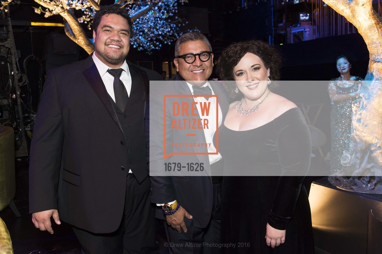 Pene Pati, Riccardo Benavides, Toni Marie Palmertree, SF Opera's An Evening on the Stage honoring Franklin P. ("Pitch") Johnson, Jr., War Memorial Opera House. 301 Van Ness Avenue, San Francisco, CA 94102, December 5th, 2016, Photo #1679-1626 Pene Pati, Riccardo Benavides, Toni Marie Palmertree, Photo #1679-1626
