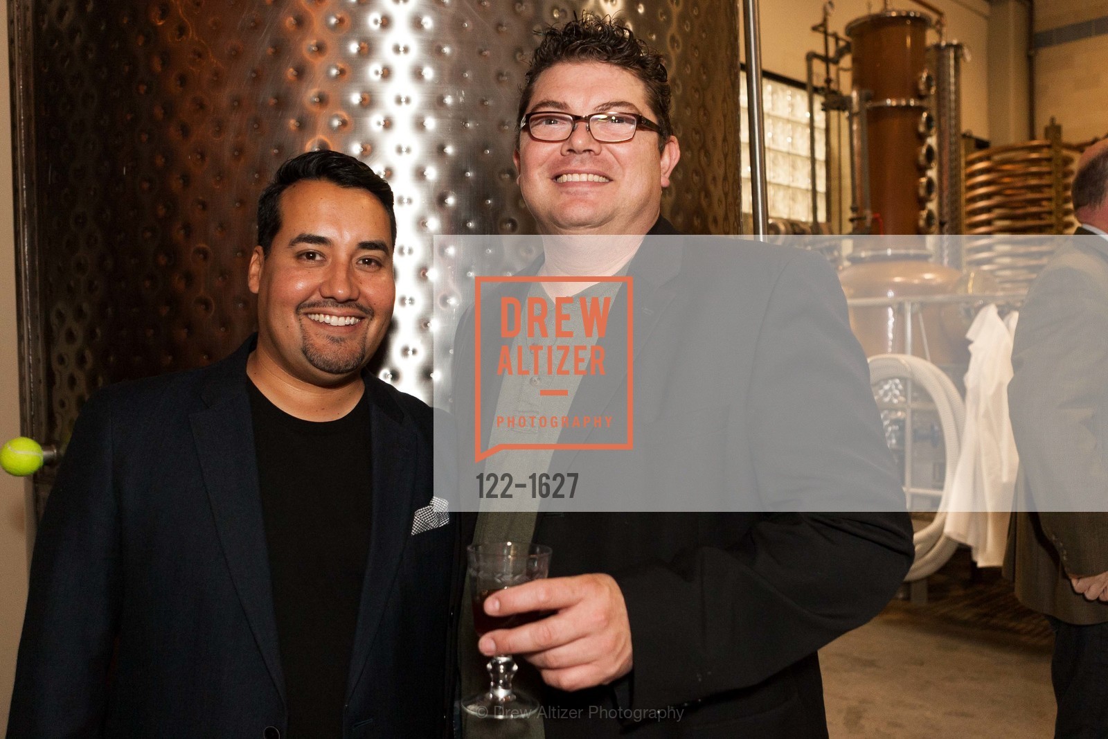 Joe Anthony Savala, Orion Ondriska, Anchor Distillery's 20 Years of Juniper Gin, 1705 Mariposa Street. 1705 Mariposa Street, Photo #122-1627 Joe Anthony Savala, Orion Ondriska, Photo #122-1627