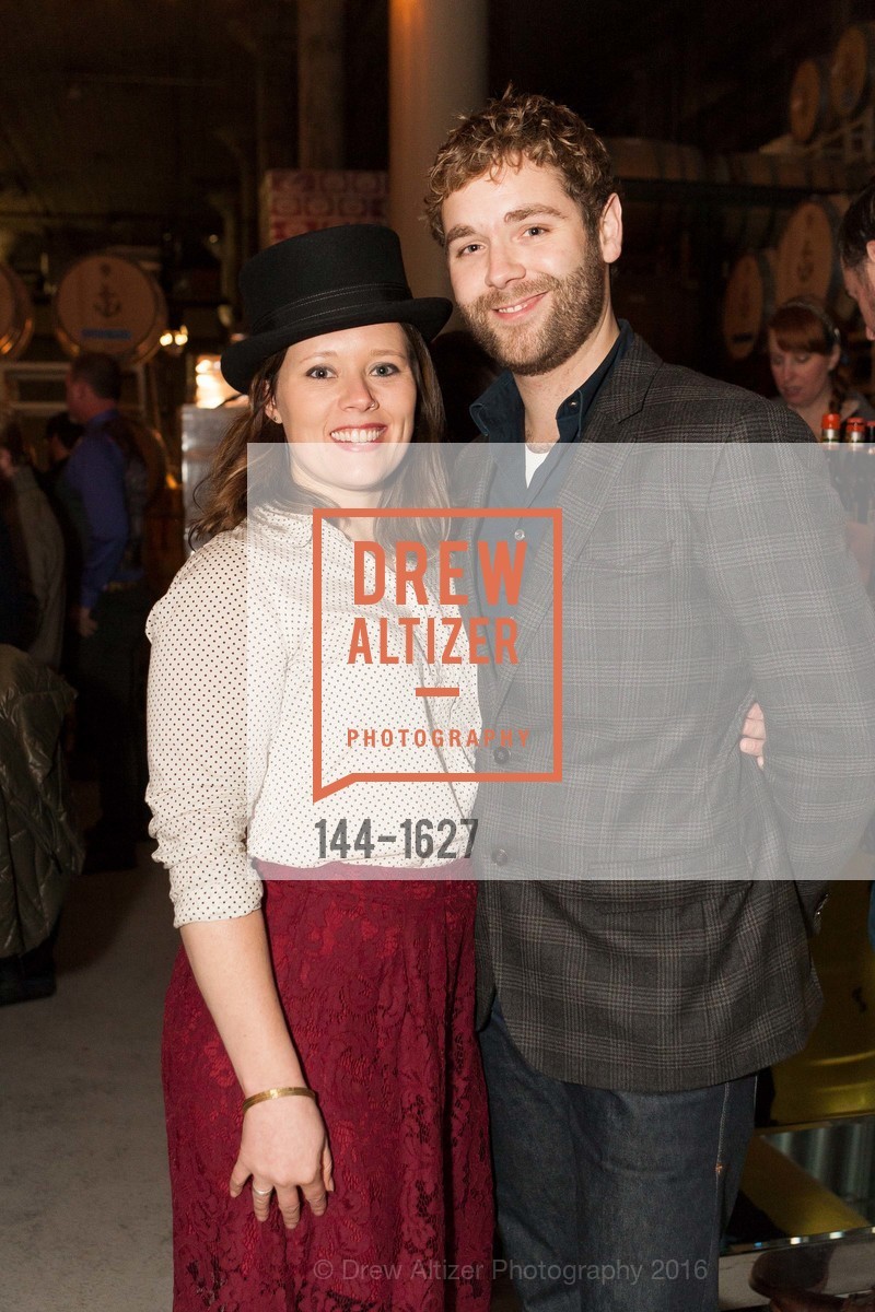 Kristin Conley, Joshua Thinnes, Anchor Distillery's 20 Years of Juniper Gin, 1705 Mariposa Street. 1705 Mariposa Street, December 5th, 2016, Photo #144-1627 Kristin Conley, Joshua Thinnes, Photo #144-1627