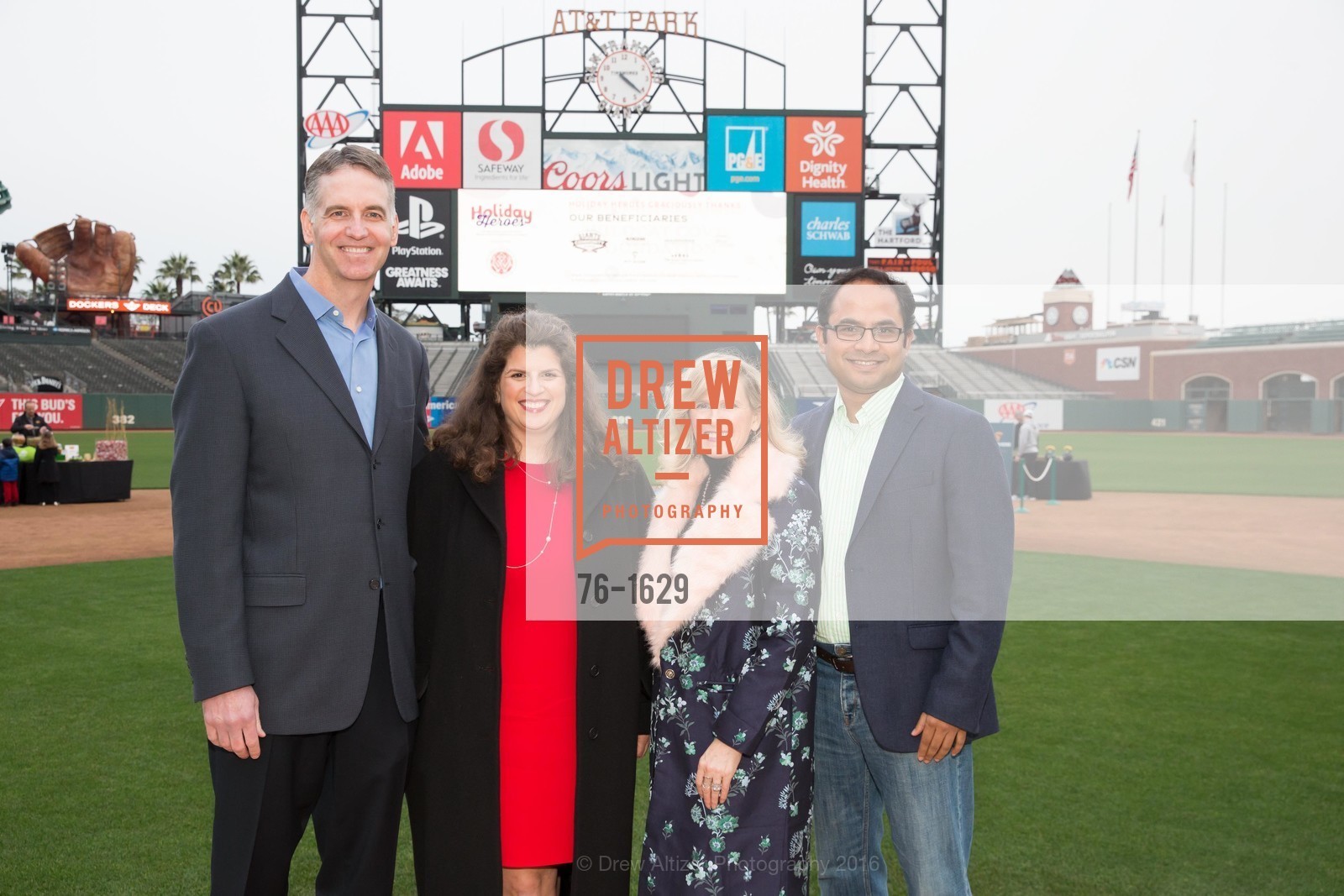 John Hoch, Amy Wender-Hoch, Marie Hurabiell, Mainul Mondal, Wender Weis Foundation for Children’s Holiday Heroes 2016, AT&T Park. 2525 Van Ness St, December 5th, 2016, Photo #76-1629 John Hoch, Amy Wender-Hoch, Marie Hurabiell, Mainul Mondal, Photo #76-1629