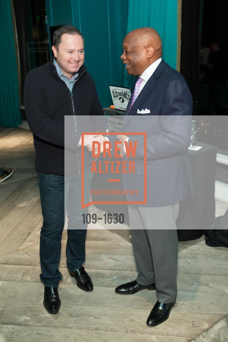 Edward Dubrovsky, Willie Brown, Major Obsessions Fashion Project Launch, The Harrison, Uncle Harry's. 401 Harrison St, December 7th, 2016, Photo #109-1630 Edward Dubrovsky, Willie Brown, Photo #109-1630