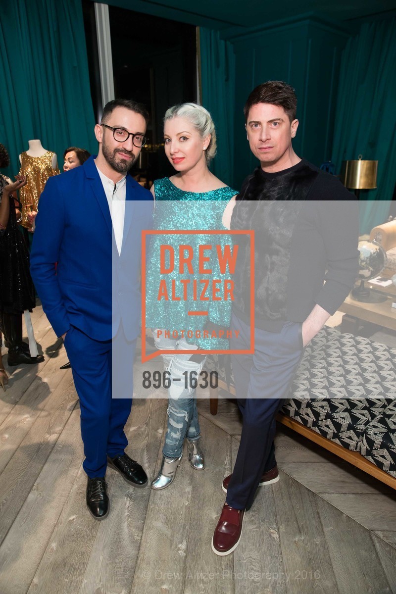 Stephan Rabomov, Sonya Molodetskaya, Aubrey Brewster, Major Obsessions Fashion Project Launch, The Harrison, Uncle Harry's. 401 Harrison St, December 7th, 2016, Photo #896-1630 Stephan Rabomov, Sonya Molodetskaya, Aubrey Brewster, Photo #896-1630