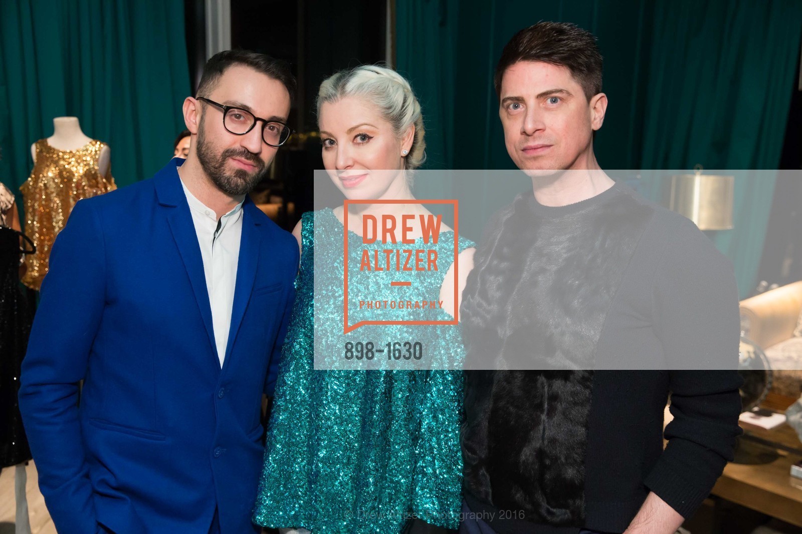 Stephan Rabomov, Sonya Molodetskaya, Aubrey Brewster, Major Obsessions Fashion Project Launch, The Harrison, Uncle Harry's. 401 Harrison St, December 7th, 2016, Photo #898-1630 Stephan Rabomov, Sonya Molodetskaya, Aubrey Brewster, Photo #898-1630