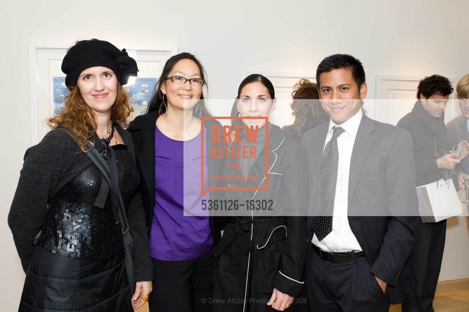 Deborah Durant, Leslie Yu, Gabrielle Feuersinger, Alex Bie, Premiere Exhibition of STEPHEN SUMNER: New Works at Serge Sorokko Gallery, US, November 20th, 2008, Photo #5361126-16302 Deborah Durant, Leslie Yu, Gabrielle Feuersinger, Alex Bie, Photo #5361126-16302
