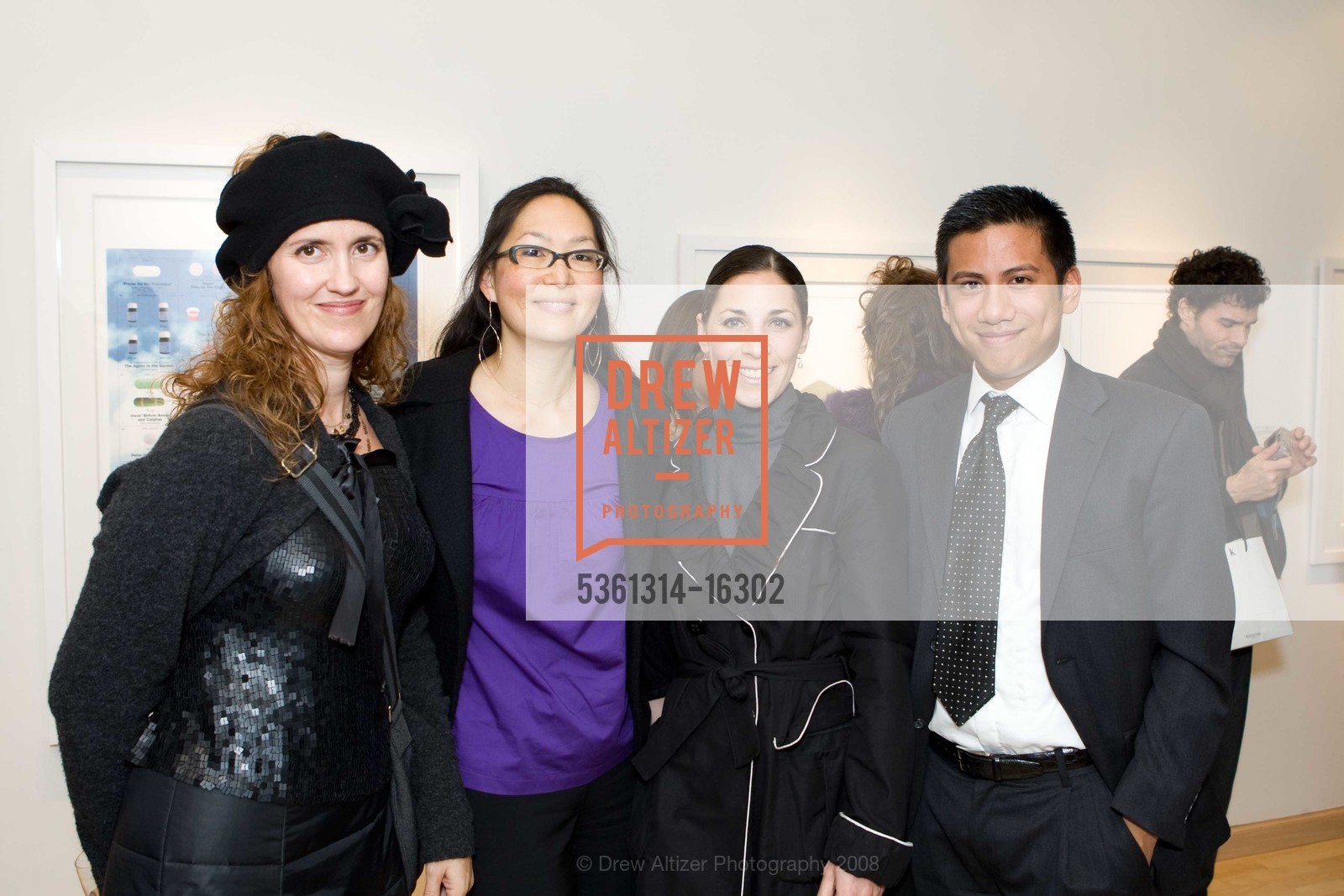 Deborah Durant, Leslie Yu, Gabrielle Feuersinger, Alex Bie, Premiere Exhibition of STEPHEN SUMNER: New Works at Serge Sorokko Gallery, US, November 20th, 2008, Photo #5361314-16302 Deborah Durant, Leslie Yu, Gabrielle Feuersinger, Alex Bie, Photo #5361314-16302