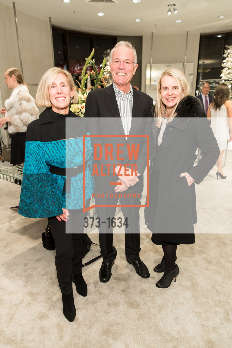 Kathy Huber, Larry Binkley, Jane Mudge, Saks Fifth Avenue Private Shopping Night, Saks Fifth Avenue. 384 Post St, December 7th, 2016