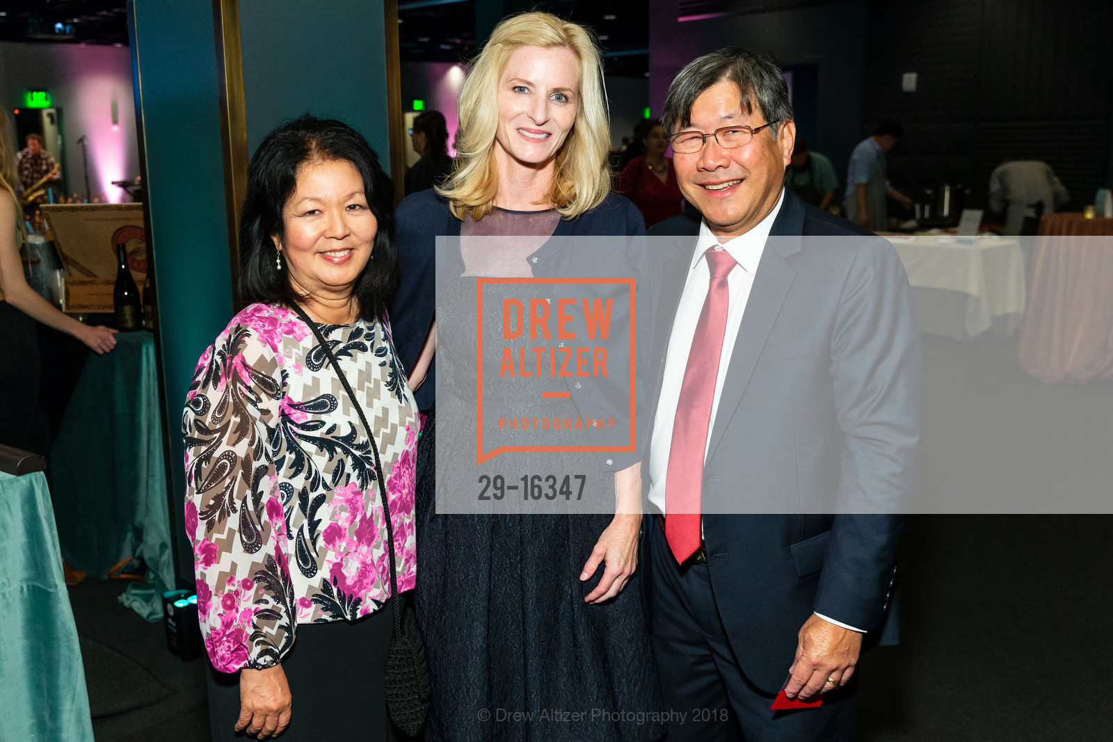 Yvonne Tatsuno, Beth Stokes, Gordon Leong, Episcopal Community Services CHEFS Gala 2018, Bespoke, Westfield Centre. 845 Market Street, June 7th, 2018, Photo #29-16347 Yvonne Tatsuno, Beth Stokes, Gordon Leong, Photo #29-16347