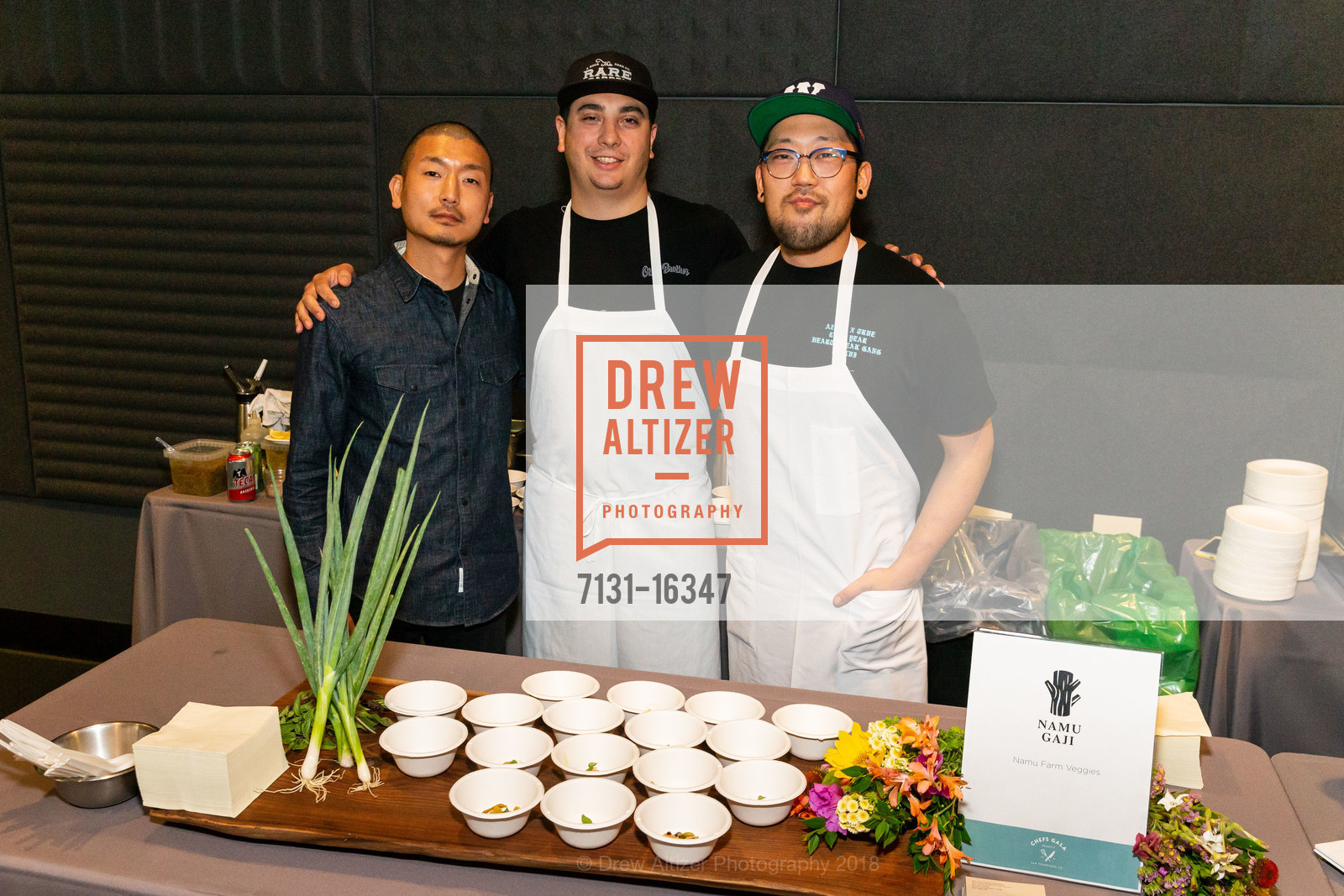 David Lee, Mark Zawiski, Daniel Lim, Episcopal Community Services CHEFS Gala 2018, Bespoke, Westfield Centre. 845 Market Street, June 7th, 2018, Photo #7131-16347 David Lee, Mark Zawiski, Daniel Lim, Photo #7131-16347