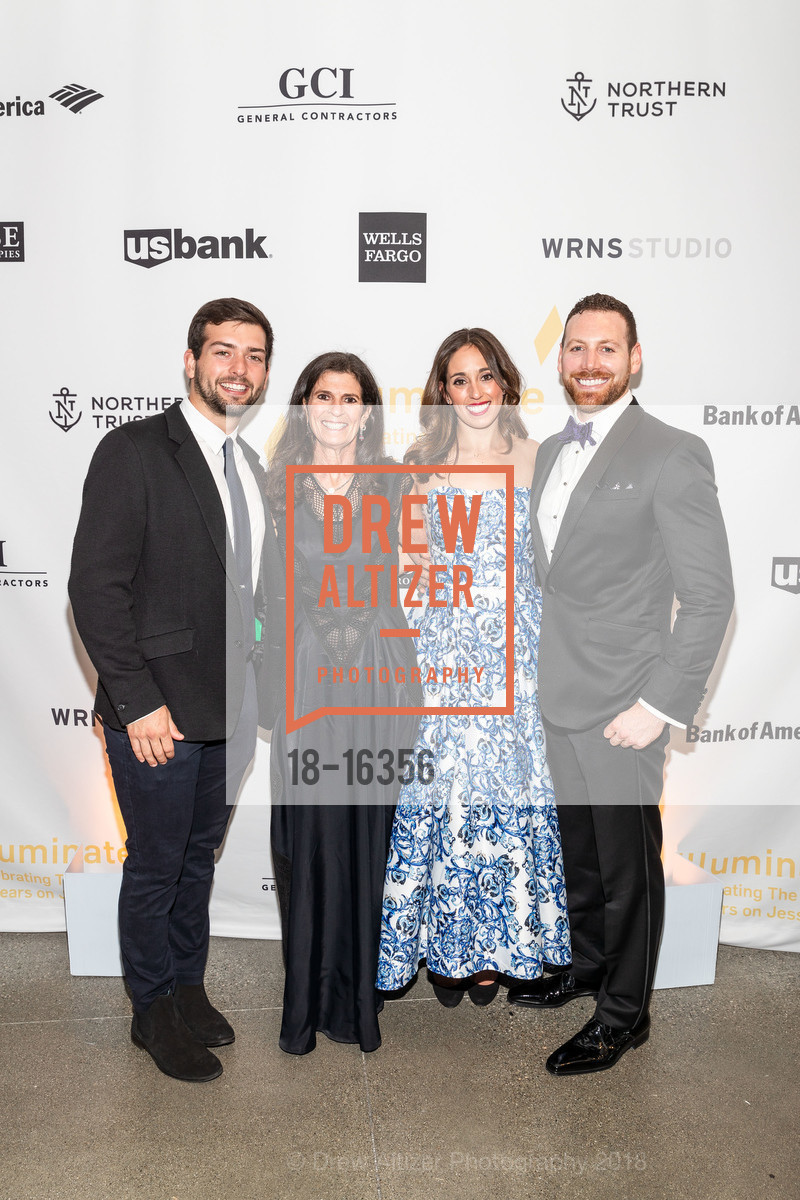 Nick Watkins, Carol Swig, Lindsey Sedlack, Ben Berkowitz, The Contemporary Jewish Museums's 10th Anniversary Gala 2018, Contemporary Jewish Museum. 736 Mission Street, June 9th, 2018, Photo #18-16356 Nick Watkins, Carol Swig, Lindsey Sedlack, Ben Berkowitz, Photo #18-16356