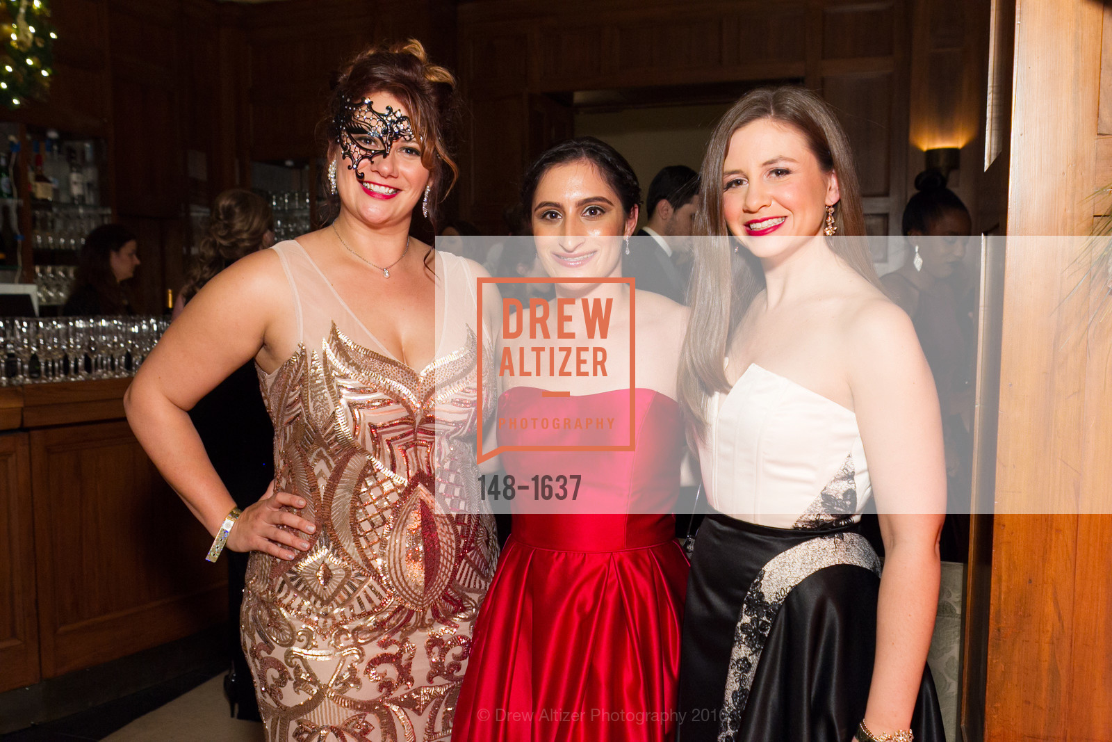 Xanadu Bruggers, Anne Warda, Kristi Symon, Spinsters Holiday event, Metropolitan Club. 640 Sutter St, San Francisco, CA 94102, December 10th, 2016, Photo #148-1637 Xanadu Bruggers, Anne Warda, Kristi Symon, Photo #148-1637