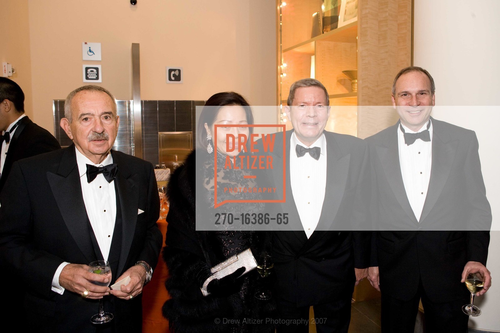 George McWilliams, Joan Vinson, Glenn Vinson, Loren Rohr, Asian Art Museum Black Tie Gala Honoring Outgoing Director Emily J. Sano, Asian Art Museum. 200 Larkin St, San Francisco, CA 94102, November 17th, 2007, Photo #270-16386-65 George McWilliams, Joan Vinson, Glenn Vinson, Loren Rohr, Photo #270-16386-65