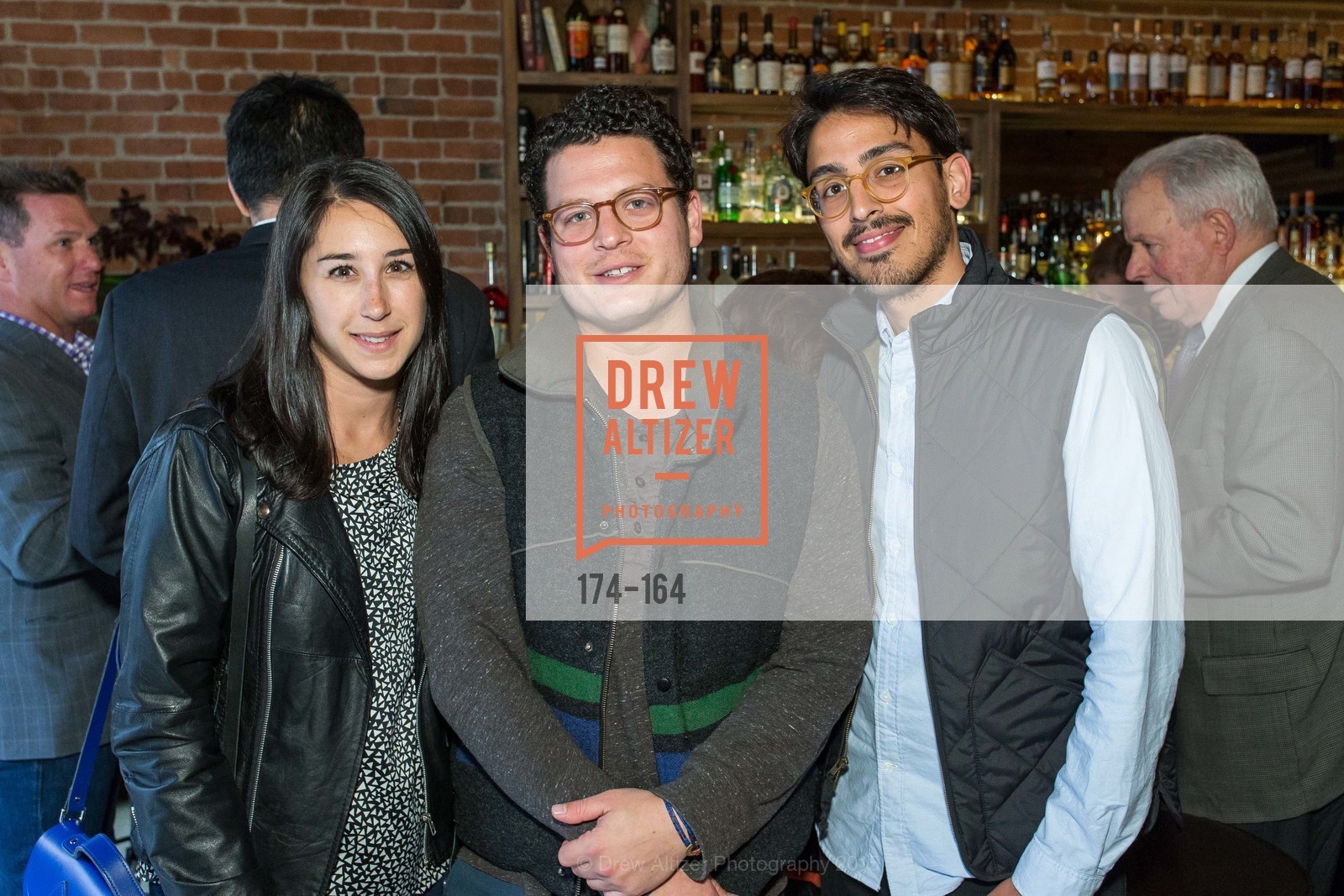 Dina Rosenberg, Gordon Cohen, Arya Derakshani, Gucci & Vogue Dinner, Forgery Bar. 152 Mission St, June 15th, 2015, Photo #174-164 Dina Rosenberg, Gordon Cohen, Arya Derakshani, Photo #174-164