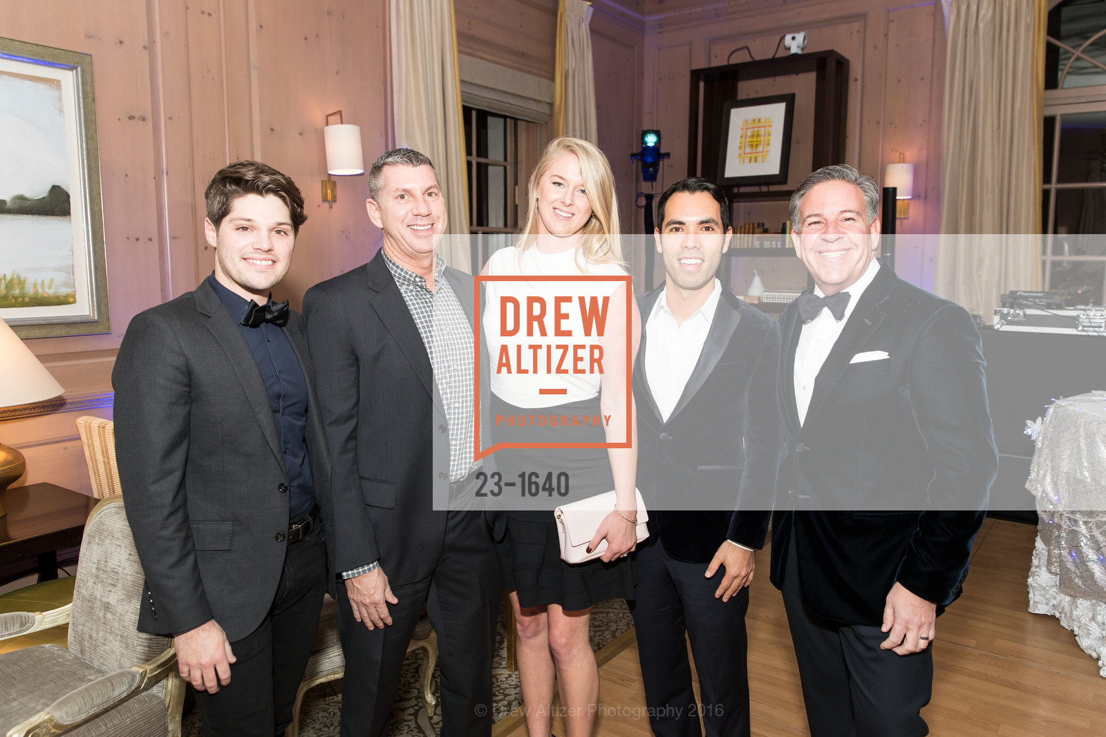 Jonathan Bentley, Jon Egan, Sara Thandi, Alex Hachiya, Gregg Lynn, Gregg Lynn and Glenn Risso's Engagement Party, Farimont Hotel, Penthouse. San Francisco, California, December 7th, 2016, Photo #23-1640 Jonathan Bentley, Jon Egan, Sara Thandi, Alex Hachiya, Gregg Lynn, Photo #23-1640