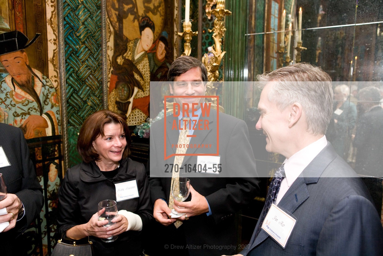 Peter Balestreri, Kathy Balestreri, Jim Asp, Mr. and Mrs. Gordon Getty Dinner for UCSF, Private Residence, November 15th, 2007, Photo #270-16404-55 Peter Balestreri, Kathy Balestreri, Jim Asp, Photo #270-16404-55