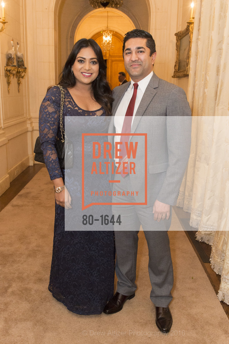 Aakriti Goyal, Manish Goyal, Ann and Gordon Getty Host the San Francisco Mayor's Office of Protocol Christmas Party, Private Residence. 2525 Van Ness St, December 8th, 2016, Photo #80-1644 Aakriti Goyal, Manish Goyal, Photo #80-1644