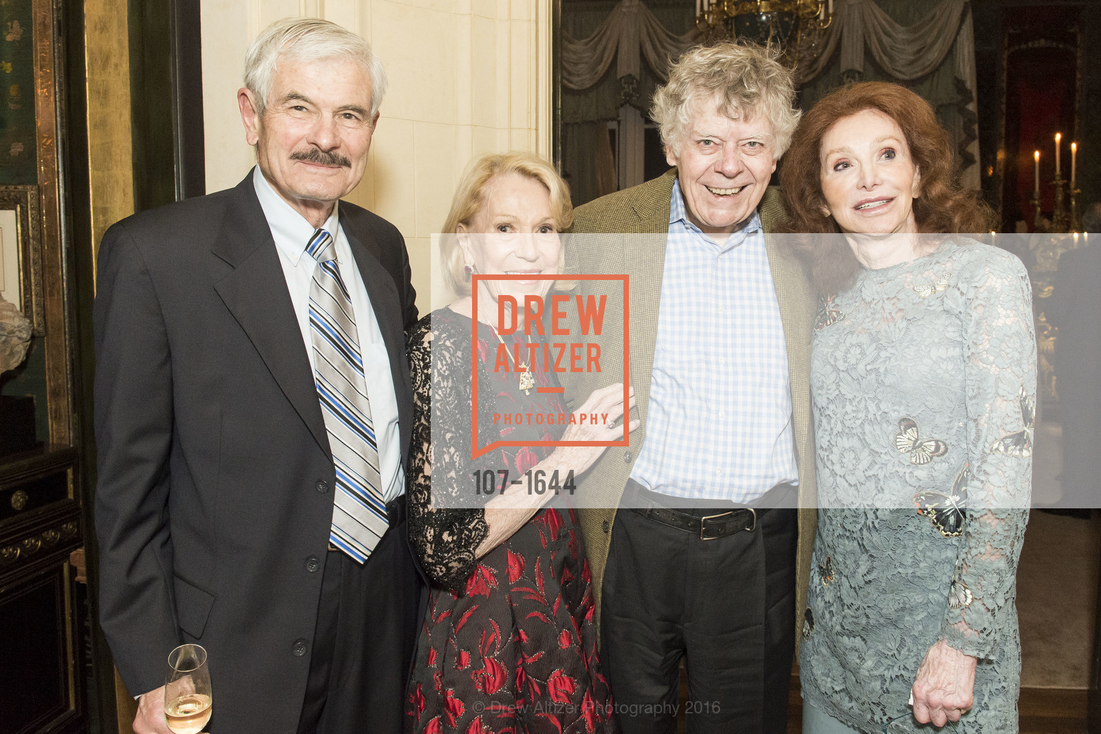 Victor Revenko, Charlotte Shultz, Gordon Getty, Ann Getty, Ann and Gordon Getty Host the San Francisco Mayor's Office of Protocol Christmas Party, Private Residence. 2525 Van Ness St, December 8th, 2016, Photo #107-1644 Victor Revenko, Charlotte Shultz, Gordon Getty, Ann Getty, Photo #107-1644