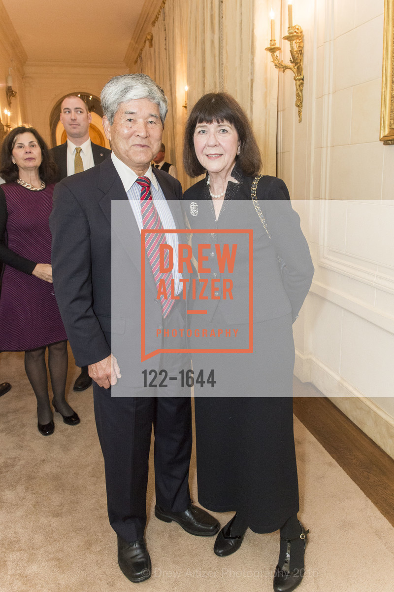 Kozo Kimura, Kathleen Kimura, Ann and Gordon Getty Host the San Francisco Mayor's Office of Protocol Christmas Party, Private Residence. 2525 Van Ness St, December 8th, 2016, Photo #122-1644 Kozo Kimura, Kathleen Kimura, Photo #122-1644